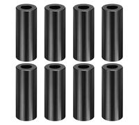 sourcing map 8pcs M10 Metal Spacers, M10 x 3/4" OD x 2" L Aluminium Spacer Round Unthreaded Standoff Bushing Plain Finish for Screw Bolts, Black