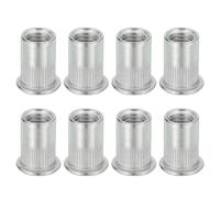 sourcing map 8Pcs M10 Rivet Nut 304 Stainless Steel Rivet Nut Tool Hardware Nuts Suitable for Furniture, Decoration in Nuts Bolt Fastener, Silver