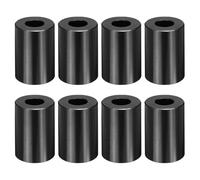 sourcing map 8pcs M12 Metal Spacers, M12 x 1" OD x 1 1/2" L Aluminium Spacer Round Unthreaded Standoff Bushing Plain Finish for Screw Bolts, Black