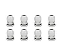 sourcing map 8Pcs M16 Cable Gland Waterproof Plastic Joint Adjustable Locknut White for 4mm-8mm Dia Cable Wire