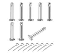sourcing map 8Pcs M3x16mm Clevis Pins, 304 Stainless Steel Single Hole Flat Head Clevis Pin Hairpin Location Pin with Cotter Pins for Trailer Latch Mechanics Repair Furniture Installation