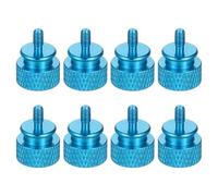 sourcing map 8Pcs M3x6 Aluminum Thumb Screws, 12x16mm(ODxH) Computer Case Thumb Screws for PC Side Panel Motherboard Mounting Screw, Azure