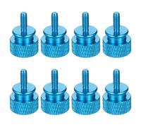 sourcing map 8Pcs M3x8 Aluminum Thumb Screws, 12x18mm(ODxH) Computer Case Thumb Screws for PC Side Panel Motherboard Mounting Screw, Azure