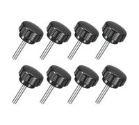 sourcing map 8Pcs M5 x 25mm Knurled Clamping Knob, 304 Stainless Steel Thumb Screw Clamping Knob Round Hand Threaded Hand Bolt Stud Knob 25mm Dia for Machinery