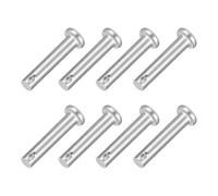 sourcing map 8Pcs M5 x 25mmSingle Hole Clevis Pins, 304 Stainless Steel Flat Head Clevis Pins Hitch Pin for Trailer Latch, Mechanics Repair, Furniture Installation, Industrial Equipment