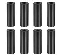 sourcing map 8pcs M6 Metal Spacers, M6 x 1/2" OD x 1 1/2" L Aluminium Spacer Round Unthreaded Standoff Bushing Plain Finish for Screw Bolts, Black