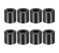 sourcing map 8pcs M6 Metal Spacers, M6 x 1/2" OD x 1/2" L Aluminium Spacer Round Unthreaded Standoff Bushing Plain Finish for Screw Bolts, Black