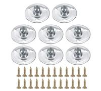 sourcing map 8Pcs M6 T-Nuts, Zinc Plated Steel Brad Hole Tee Nut with Screws, 3-Hole Round Base Weld Nuts 11.2mm Height Through Hole Flange, Silver