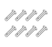 sourcing map 8Pcs M6 x 20mmSingle Hole Clevis Pins, 304 Stainless Steel Flat Head Clevis Pins Hitch Pin for Trailer Latch, Mechanics Repair, Furniture Installation, Industrial Equipment