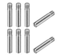 sourcing map 8Pcs M6 x 30mm Slotted Cylindrical Pin 304 Stainless Steel Dowel External Thread Locating Pin for Furniture Cabinets