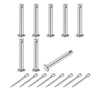 sourcing map 8Pcs M6x40mm Clevis Pins, 304 Stainless Steel Single Hole Flat Head Clevis Pin Hairpin Location Pin with Cotter Pins for Trailer Latch Mechanics Repair Furniture Installation