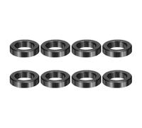 sourcing map 8pcs M8 Metal Spacers, M8 x 1/2" OD x 1/8" L Aluminium Spacer Round Unthreaded Standoff Bushing Plain Finish for Screw Bolts, Black