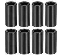 sourcing map 8pcs M8 Metal Spacers, M8 x 1/2" OD x 1" L Aluminium Spacer Round Unthreaded Standoff Bushing Plain Finish for Screw Bolts, Black