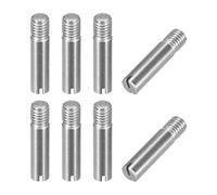 sourcing map 8Pcs M8 x 35mm Slotted Cylindrical Pin 304 Stainless Steel Dowel External Thread Locating Pin for Furniture Cabinets