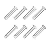 sourcing map 8Pcs M8 x 40mmSingle Hole Clevis Pins, 304 Stainless Steel Flat Head Clevis Pins Hitch Pin for Trailer Latch, Mechanics Repair, Furniture Installation, Industrial Equipment