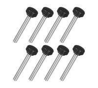 sourcing map 8Pcs M8 x 60mm Knurled Clamping Knob, 304 Stainless Steel Thumb Screw Clamping Knob Round Hand Threaded Hand Bolt Stud Knob 22mm Dia for Machinery