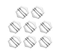 sourcing map 8Pcs Metal Adjuster Slide Buckles, 30mm Webbing Strap Roller Pin Clip Buckle Tri Glide for Vest, Suit, Bag Replacement Part (Silver)