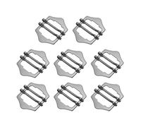 sourcing map 8Pcs Metal Adjuster Slide Buckles, 30mm Webbing Strap Roller Pin Clip Buckle Tri Glide for Vest, Suit, Bag Replacement Part (Black)