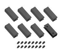 sourcing map 8Pcs Metal Belt Buckle End Tips, 0.75" Wide Rectangle Webbing Zipper Tips Clip Buckles with Screws for DIY Sewing Craft Purse Belt Repair, Metallic Black