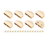 sourcing map 8Pcs Metal Belt Buckle End Tips, 0.98" Wide Pentagon Webbing Zipper Tips Clip Buckles with Screws for DIY Sewing Craft Purse Belt Repair, Light Golden