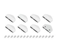 sourcing map 8Pcs Metal Belt Buckle End Tips, 0.98" Wide Pentagon Webbing Zipper Tips Clip Buckles with Screws for DIY Sewing Craft Purse Belt Repair, Silver Tone