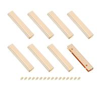 sourcing map 8Pcs Metal Belt Buckle End Tips, 2.05" Wide Rectangle Webbing Zipper Tips Clip Buckles with Screws for DIY Sewing Craft Purse Belt Repair, Light Golden