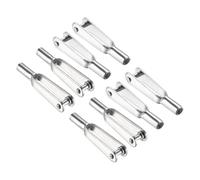 sourcing map 8Pcs Metal Clevis Quick Link M2 Thread Steel Clevis Self Locking Clip Fixing Wing for RC Airplane Car Helicopter Model Replacements, 2mm x 22mm