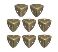 sourcing map 8PCS Metal Corner Protector 0.9 x 0.9 x 0.9 Inch Box Edge Guard Protector Zinc Alloy Cabinets Speaker Corners Protector for Furniture Decorative (Vintage Bronze Tone)