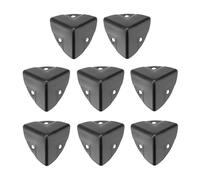 sourcing map 8PCS Metal Corner Protector 0.9 x 0.9 x 0.9 Inch Box Edge Guard Protector Zinc Alloy Cabinets Speaker Corners Protector for Furniture Decorative (Imprint Edge, Black)