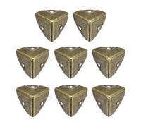 sourcing map 8PCS Metal Corner Protector 0.9 x 0.9 x 0.9 Inch Box Edge Guard Protector Zinc Alloy Cabinets Speaker Corners Protector for Furniture Decorative (Imprint Edge, Vintage Bronze Tone)