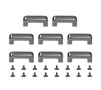 sourcing map 8Pcs Metal D-Ring Connector Buckles, Alloy Right Angle Arch Bridge D-Ring Buckles Chain Strap Connector with Screws for Leather Crafts (Black, 0.9 x 0.2 Inch)