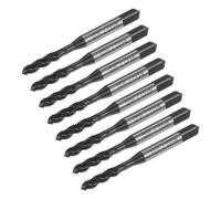 sourcing map 8pcs Metric Spiral Flute Thread Taps, M4 x 0.7 H2 Screw Threading Tap, Nitride Coated 6542 High Speed Steel Machine Tapping Tools for Machinist Repair