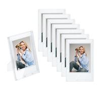 sourcing map 8pcs Mini Picture Frames, 2.4 x 3.6 Inch Rectangular Film Photo Frame, Small Instant Film Photo Frame Holder for Tabletop Picture Display, Matte Clear