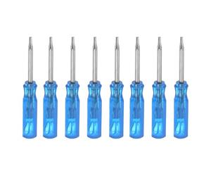 sourcing map 8Pcs Mini Torx Screwdriver T5 Magnetic Star Head 45mm Length for Watch Eyeglasses Electronics Repair, Blue