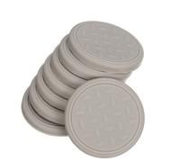 sourcing map 8Pcs Non-Slip Furniture Pads, 1.18" Round Anti Skid Rubber Caster Cups, Anti-Sliding Furniture Coasters, Anti Slide Floor Protectors Pads for Bed Couch Table (Beige)