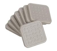 sourcing map 8Pcs Non-Slip Furniture Pads, 1.18" Square Anti Skid Rubber Caster Cups, Anti-Sliding Furniture Coasters, Anti Slide Floor Protectors Pads for Bed Couch Table (Beige)