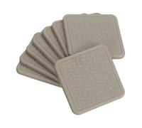 sourcing map 8Pcs Non-Slip Furniture Pads, 1.97" Square Anti Skid Rubber Caster Cups, Anti-Sliding Furniture Coasters, Anti Slide Floor Protectors Pads for Bed Couch Table (Beige)