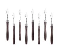 sourcing map 8pcs Palette Knife Painting Tool 6.3" Pointed Stainless Steel Blade Plastic Handle Spatula Painting Pallet Knife for Oil Acrylic Canvas, Red