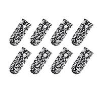 sourcing map 8Pcs Pan Handle Sleeve, Pot Handle Covers Heat Resistant Iron Skillet Handle Covers for Kitchen Baking Cooking Supplies, Black White Flower