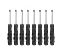 sourcing map 8pcs PH1 Mini Phillips Screwdriver #1 4.5" Length Screwdrivers 2.8" Carbon Steel with Ergonomic Handle for DIY Repairing, Black
