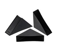 sourcing map 8Pcs Plastic Corner Protectors 16x71mm Right Angle Shape Glass Corner Guards Cushion for Corner Protection of Glass, Mirror, Tile, Black