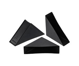 sourcing map 8Pcs Plastic Corner Protectors 16x71mm Right Angle Shape Glass Corner Guards Cushion for Corner Protection of Glass, Mirror, Tile, Black