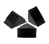 sourcing map 8Pcs Plastic Corner Protectors 45x77mm Right Angle Shape Glass Corner Guards Cushion for Corner Protection of Glass, Mirror, Tile, Black