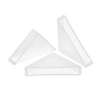 sourcing map 8Pcs Plastic Corner Protectors 8x50mm Right Angle Shape Glass Corner Guards Cushion for Corner Protection of Glass, Mirror, Tile, White