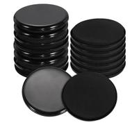sourcing map 8Pcs Plastic Furniture Sliders 3.5" Round Furniture Leg Protectors, Table Chairs Foot Cups Sliders Reusable Furnishing Movers for Carpet (Black)