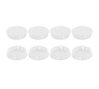 sourcing map 8Pcs Plastic Hole Plugs, 45mm(1-3/4") Flush Type Panel Plugs, Round Snap Knockout Locking Plugs for Furniture Insert End Caps Panels, White
