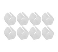 sourcing map 8Pcs Plastic U-Shape Chair Caps Replacement, Fit 17-20mm Dia. Round Single Prong Chair Tube Pipe Foot for Floor Protecting and Noise Reducing, White