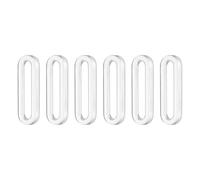 sourcing map 8Pcs PU Self-Adhesive Pulls, 2.95" Clear Recessed Finger Pulls Oval Sliding Door Handles Instant Handle for Glass Doors Windows Drawers Dressers Cabinets