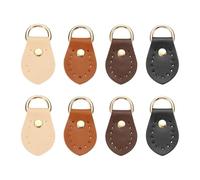 sourcing map 8PCS Purse Strap Mount Hook, PU Leather Sew on Bag Side Clip Buckle Replacement with D Rings for DIY Crossbody Handbag Purse Making, Black/Coffee/Brown/Beige