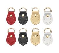 sourcing map 8PCS Purse Strap Mount Hook, PU Leather Sew on Bag Side Clip Buckle Replacement with D Rings for DIY Crossbody Handbag Purse Making, Black/Burgundy/Gold/Silver